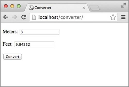 Converter web app running in Chrome