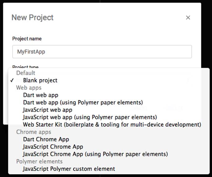 Creating a new app with the Chrome Dev Editor