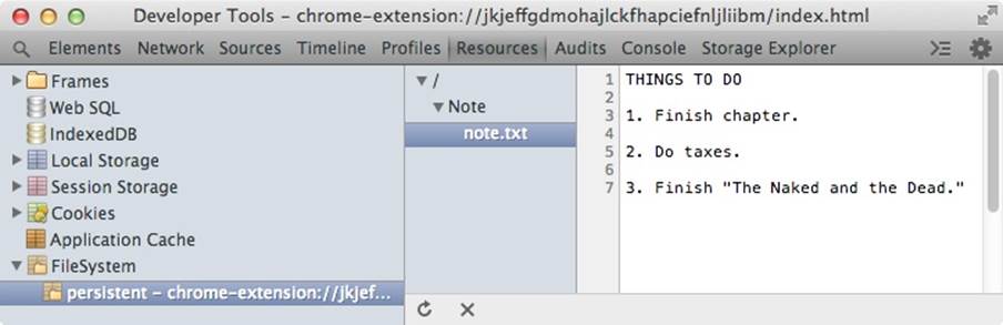 note.txt shown in Developer Tools