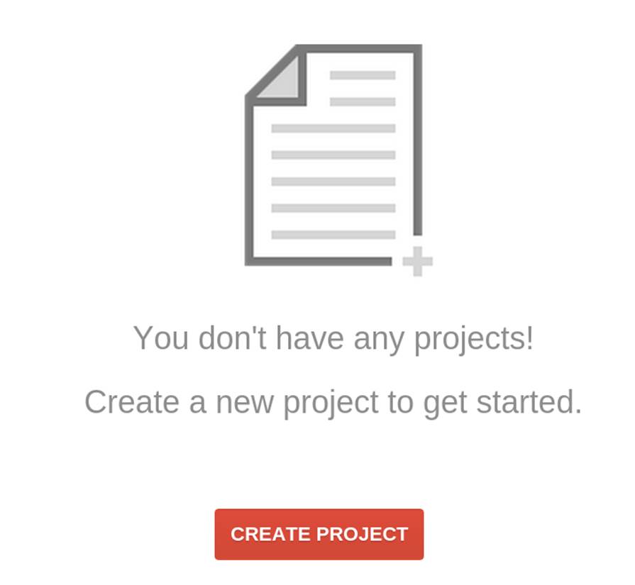 Creating a new project in Developers Console