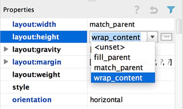 Changing LinearLayout’s width and height