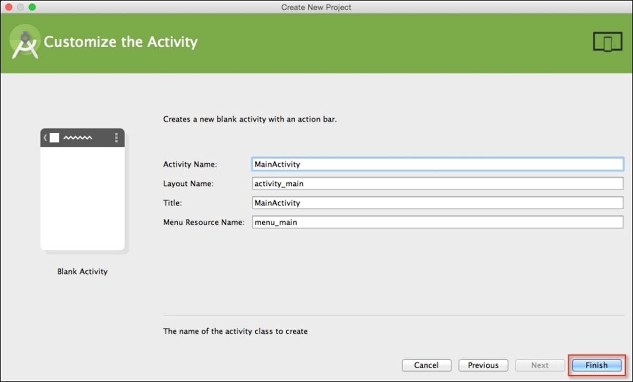 Adding and customizing a blank activity