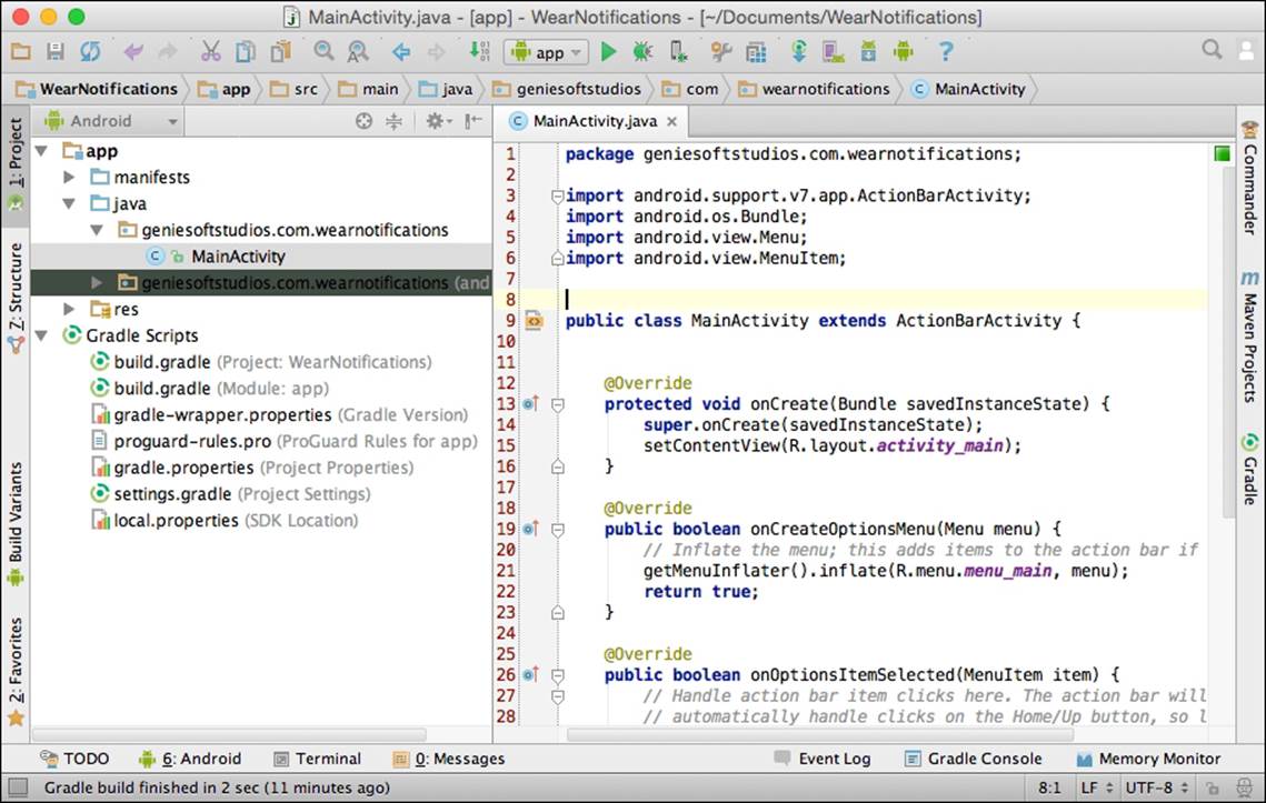 Adding dependencies to Gradle scripts
