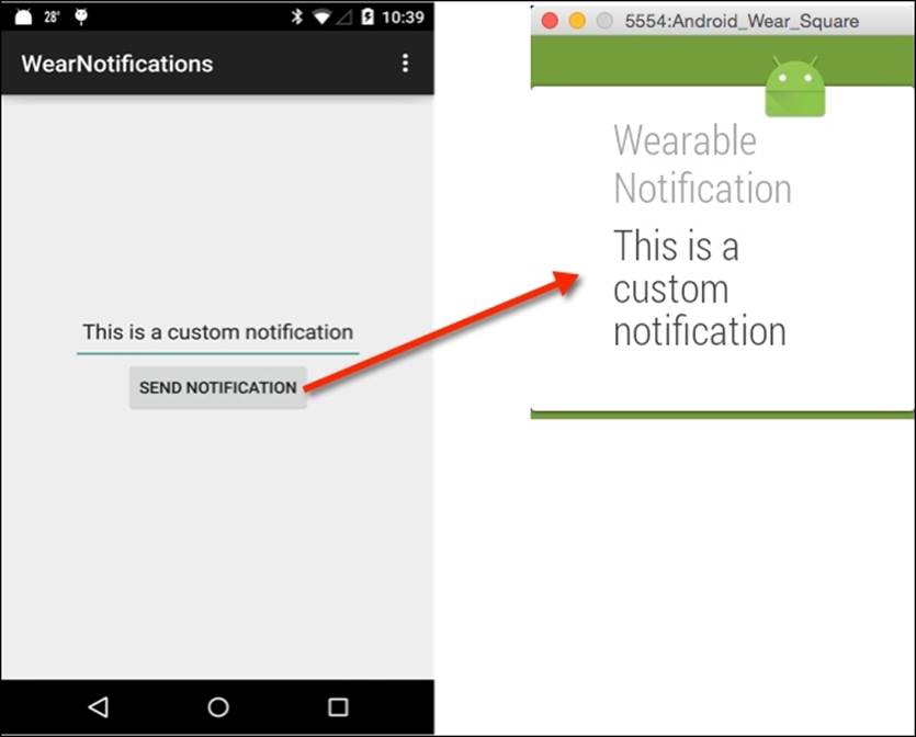 Creating a custom notification for wearables