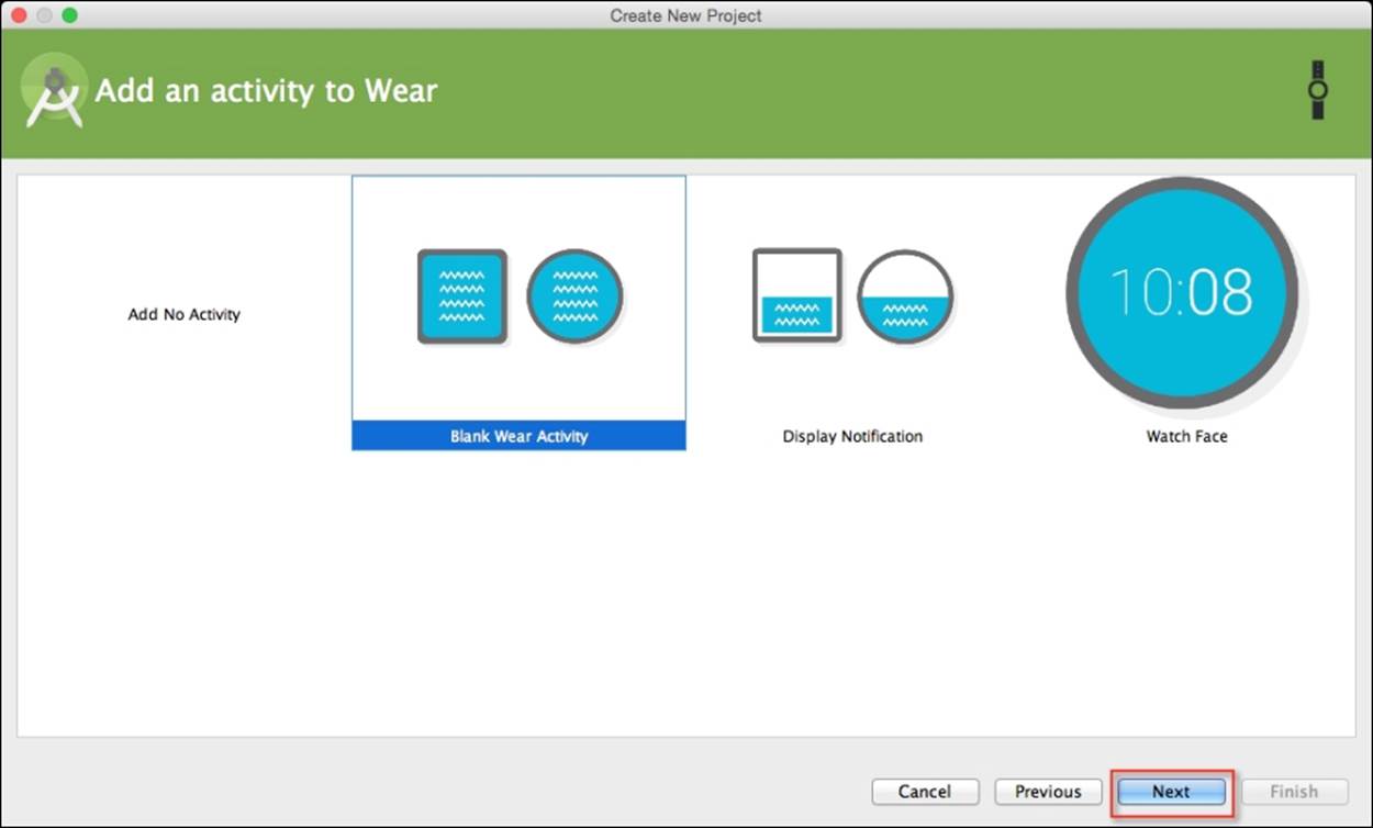 Creating a wearable send and receive application