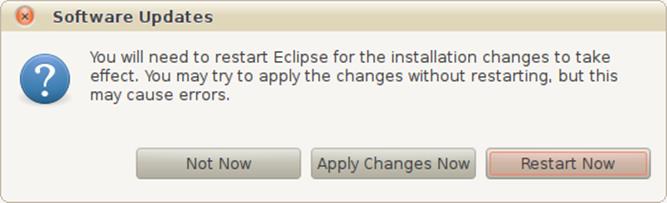 Restarting Eclipse after installing FindBugs