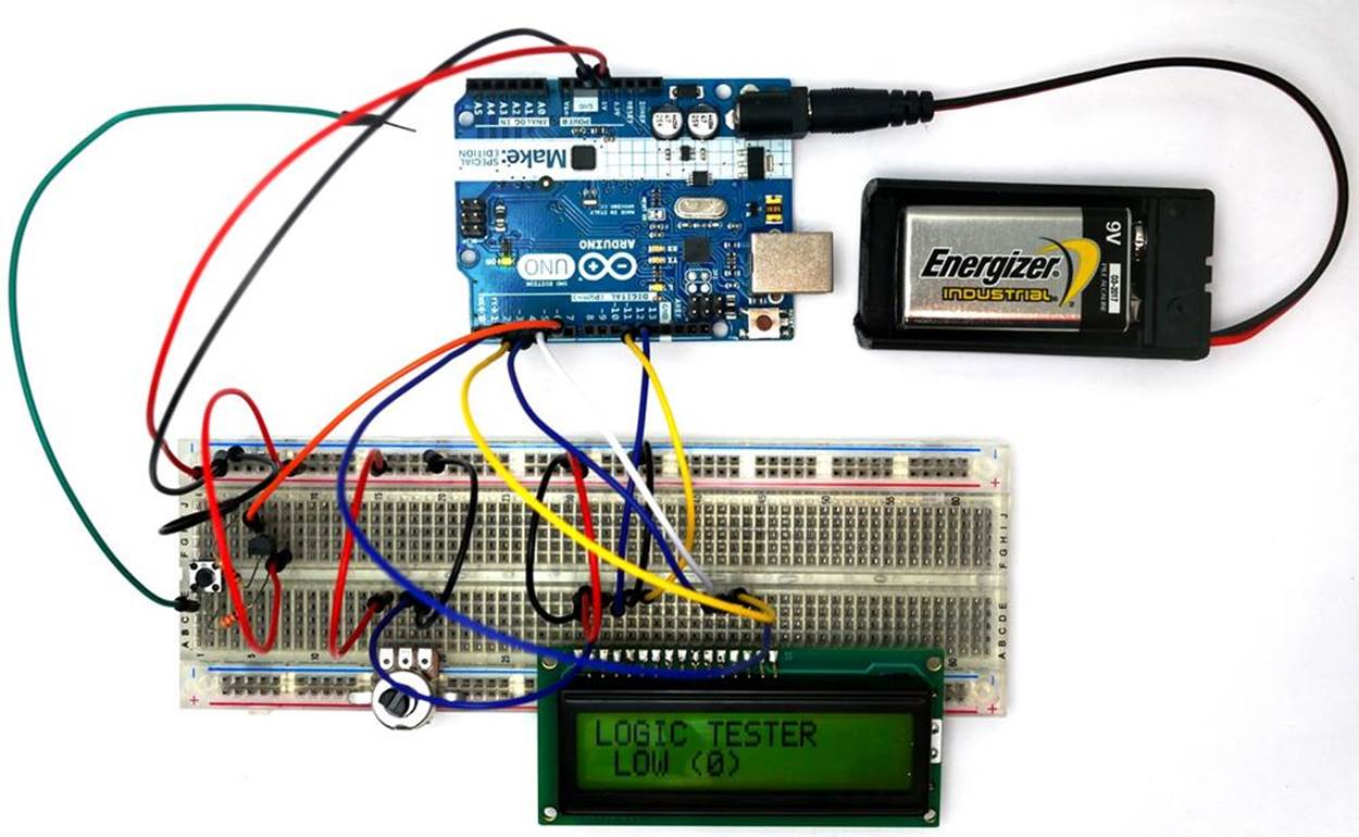 A Logic Tester with an LCD