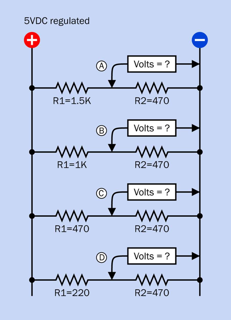 The concept of a voltage divider is fundamental in electronics. Make sure that you understand it clearly.