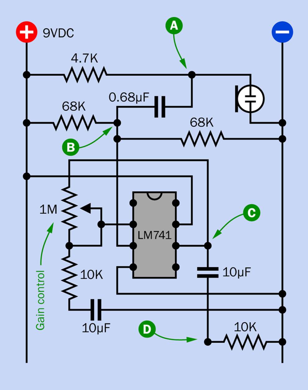 The first step in constructing a noise-against-noise circuit.