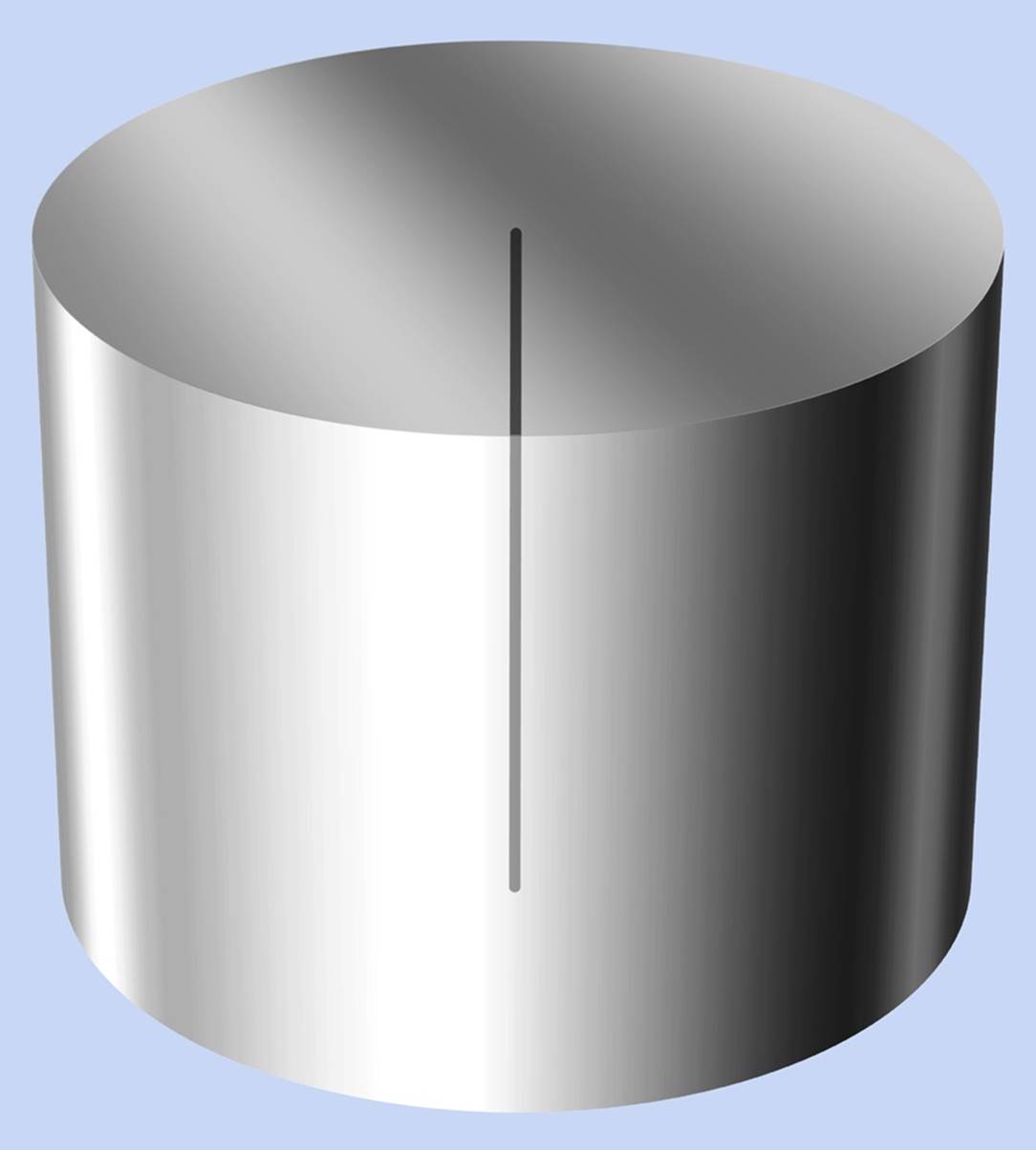 The imaginary line running through the center of the cylinder is its axis.