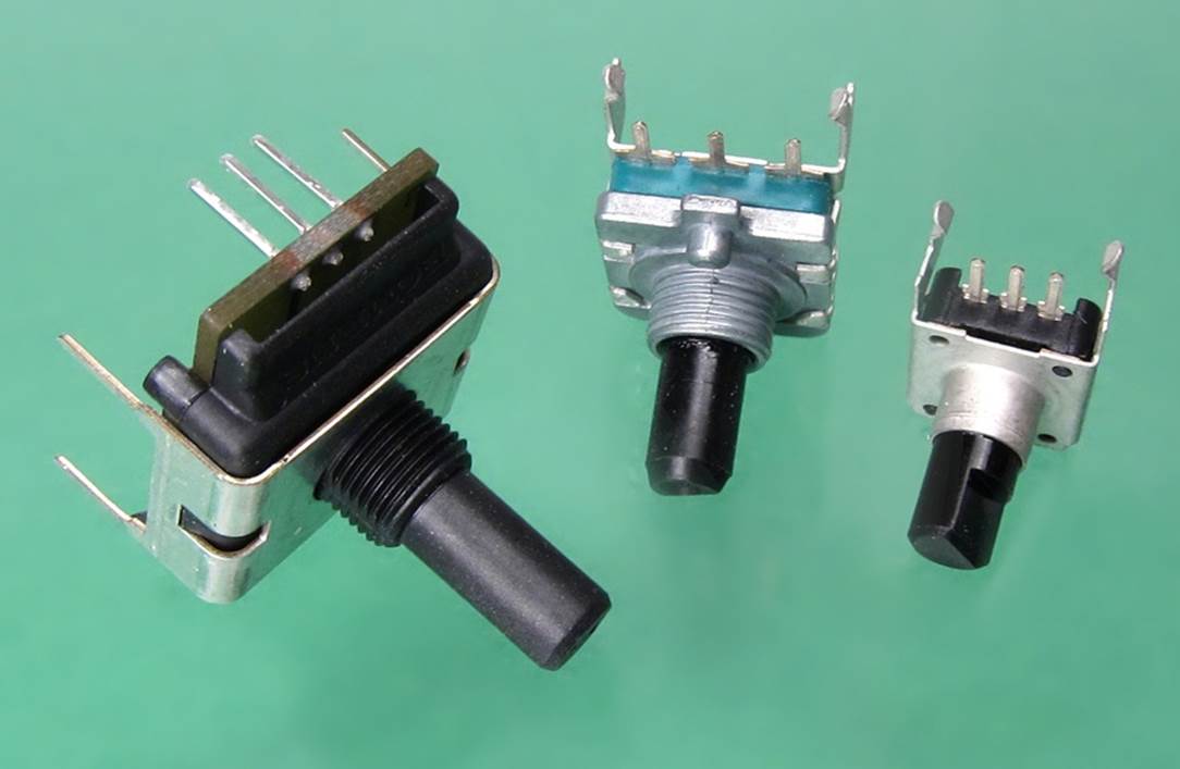 A selection of commonly used, inexpensive rotational encoders.