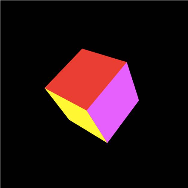 A multicolored cube