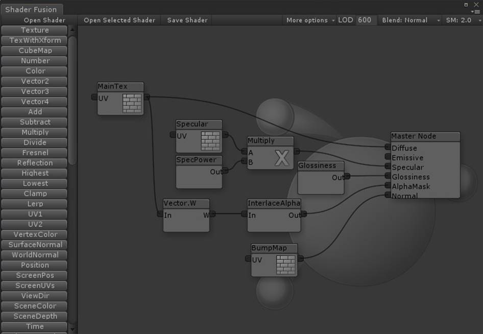 ShaderFusion, a visual shader editor for the Unity3D engine