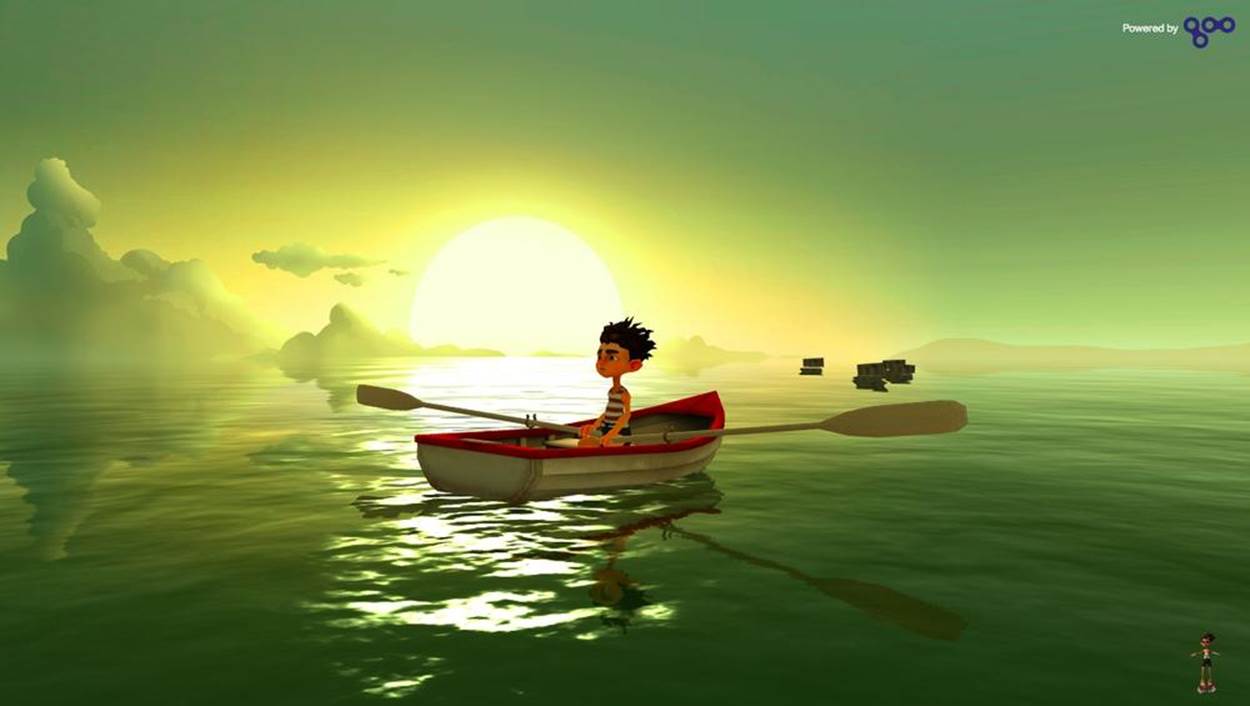Image from Pearl Boy, an underwater adventure game developed with the Goo Engine