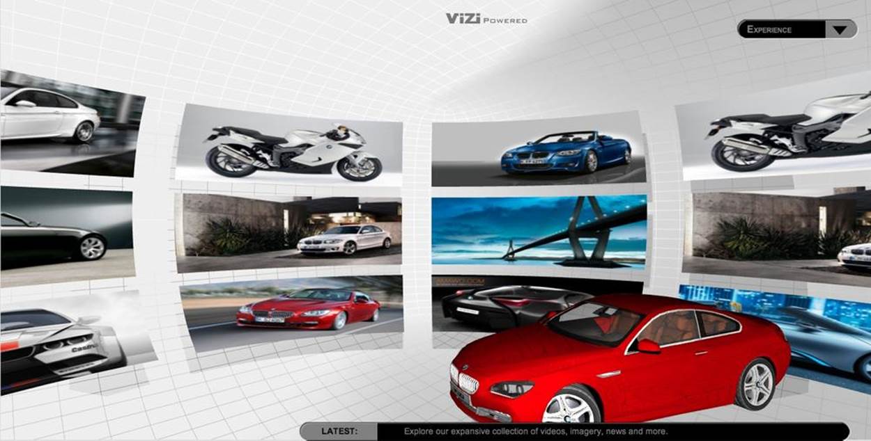 Car showroom concept built with Vizi; car model by be fast, and visual and environment design by TC Chang