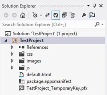 This is the Solution Explorer in Visual Studio.