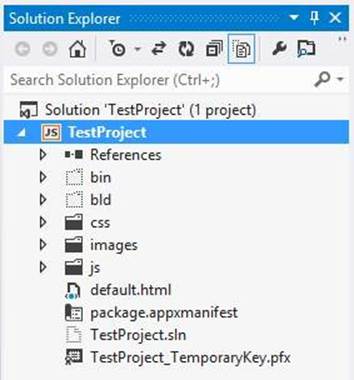 Selecting show all files will allow you to add new files into the project solution.
