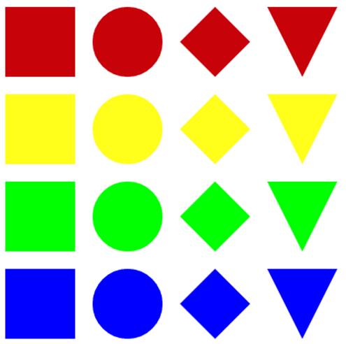 SVG sprite of shapes