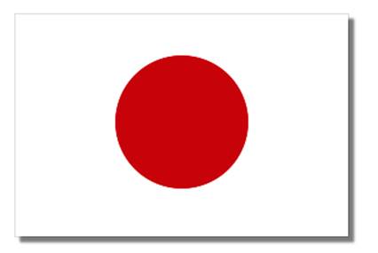 Japanese flag created as a canvas