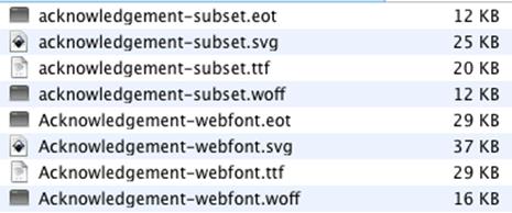 File sizes of subsetted fonts can be substantially smaller