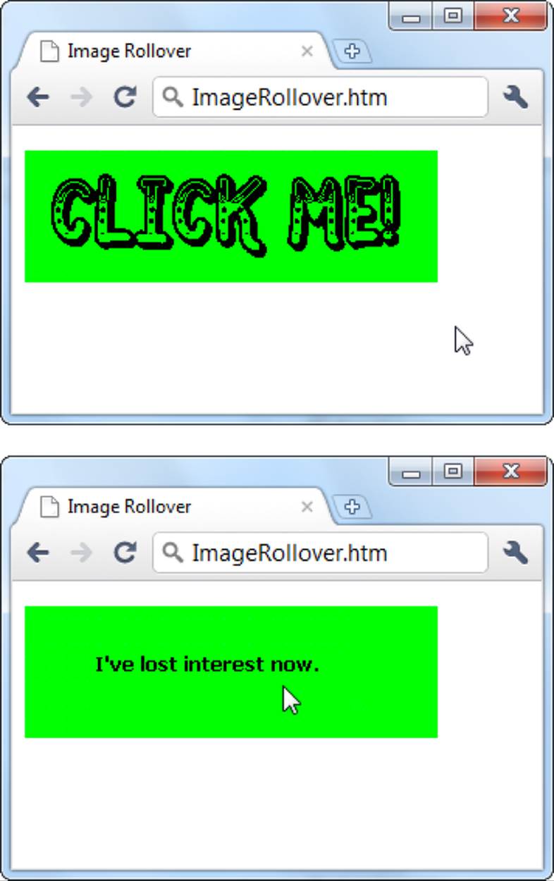 A rollover image in action