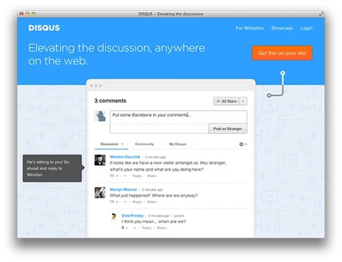 The Disqus discussion widget