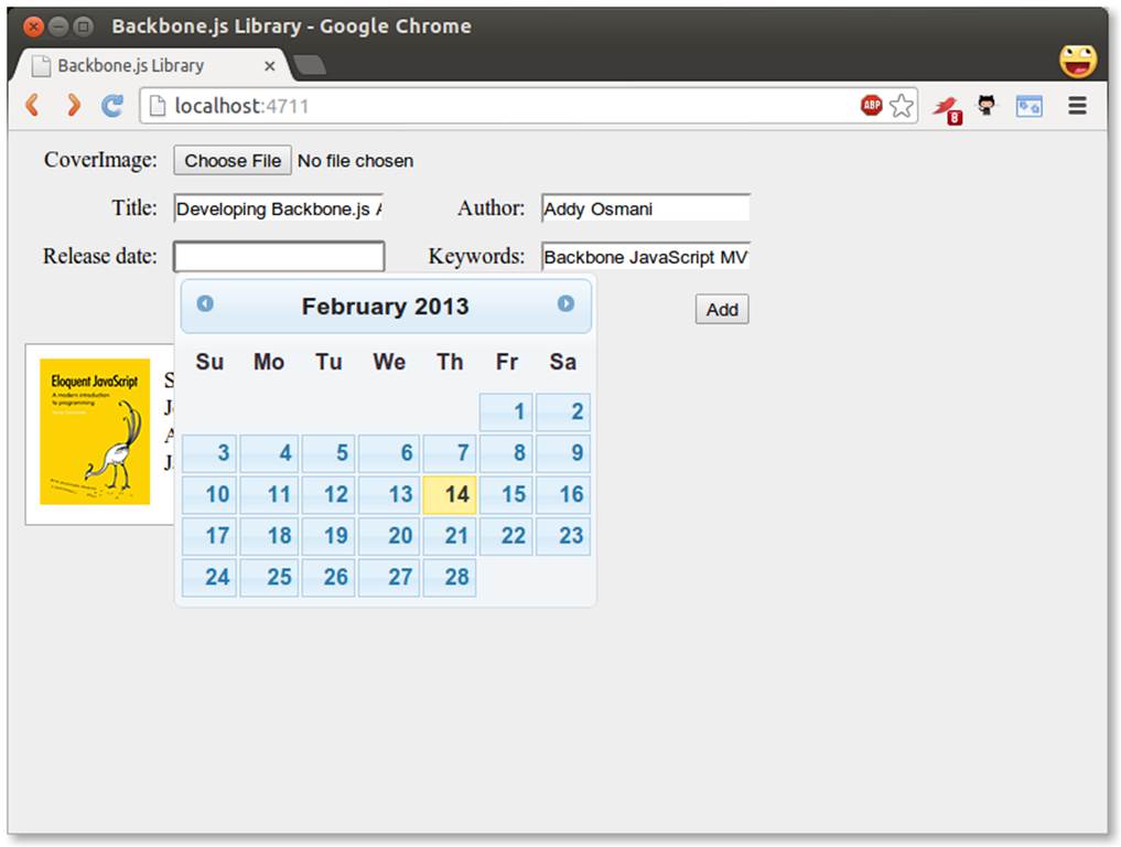 Date selection from the releaseDate field in our application