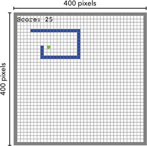 A 10-pixel grid showing the block layout of the game