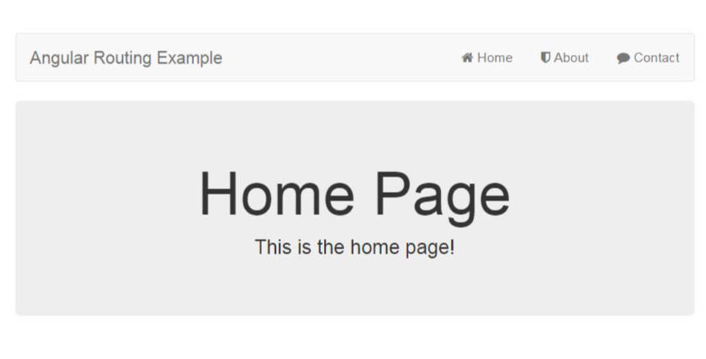 Angular Routing Home Page