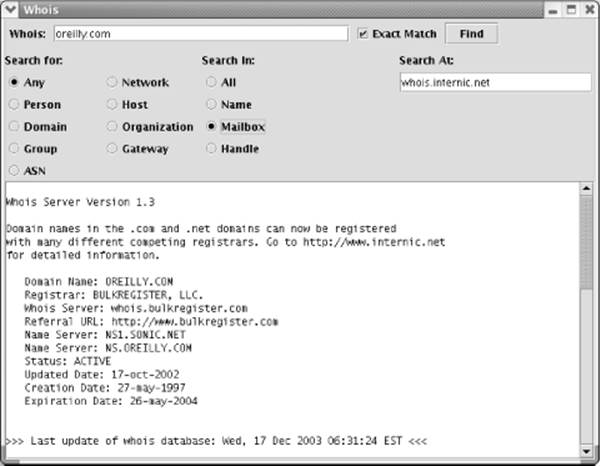 A graphical whois client