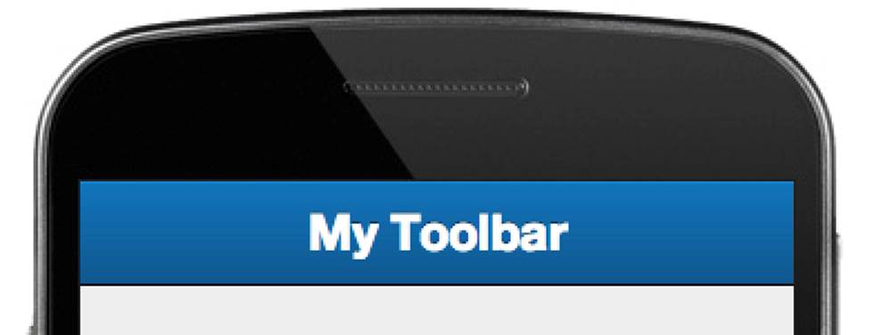 A preview of a toolbar in Sencha Touch