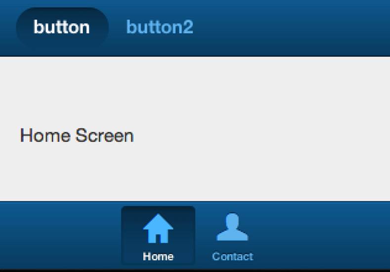 A preview of a tabpanel in Sencha Touch