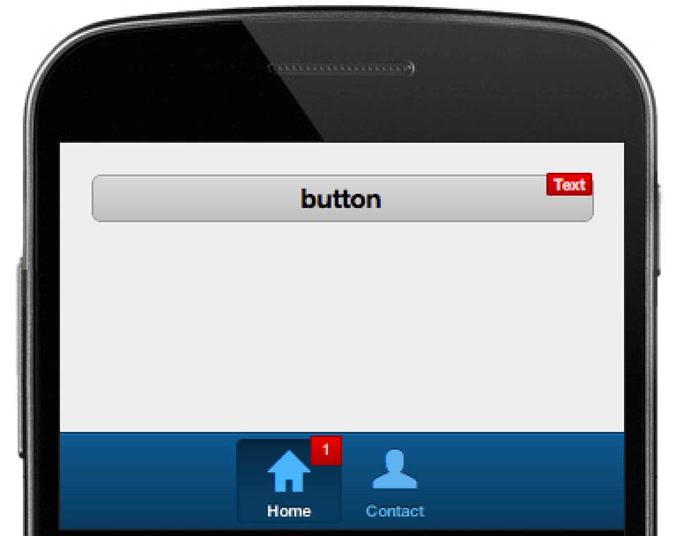 A preview of button badges in Sencha Touch