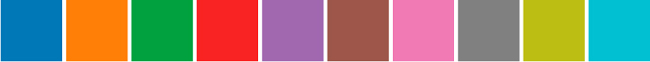 D3.js includes color scales for categorical data.