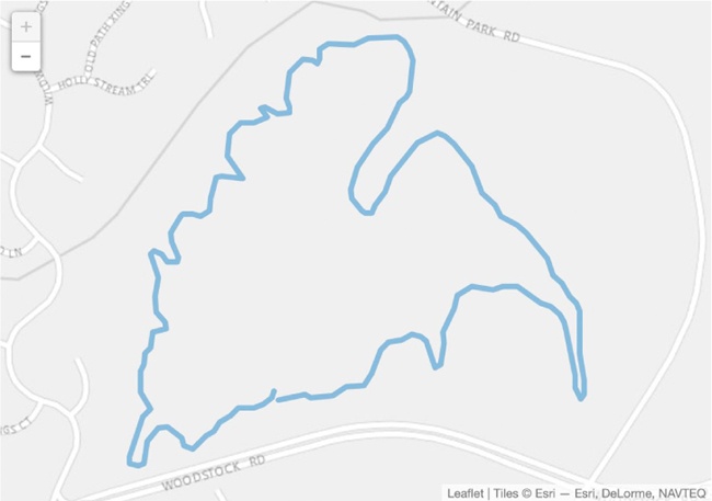A map view shows the route of a run.