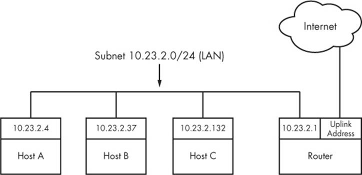 Network with IP addresses