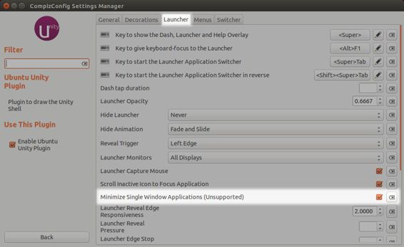 Launcher tab for Ubuntu Unity Plugin