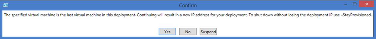 Warning regarding deployment IP