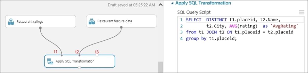 The Apply SQL Transformation module