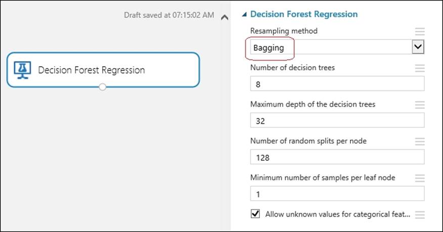 The decision forest regression