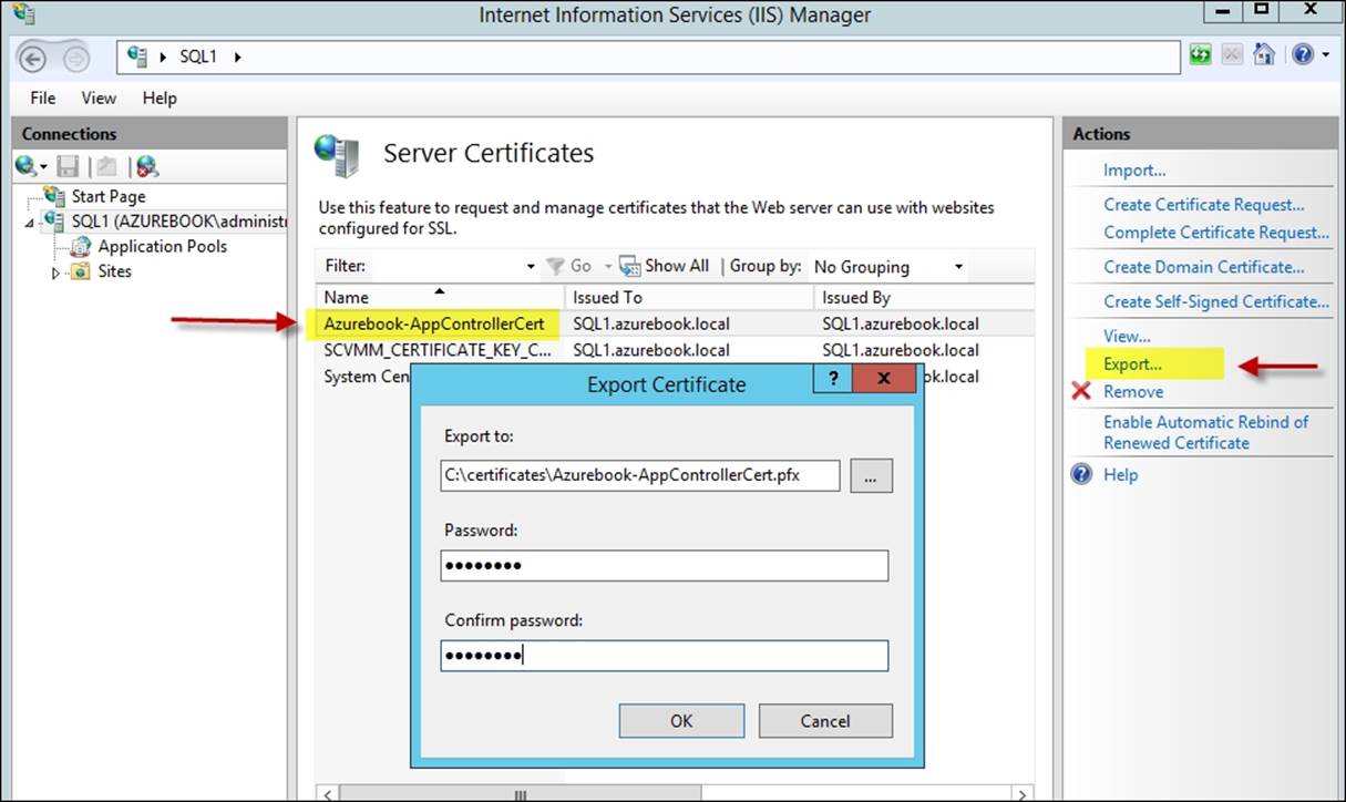 Using IIS to create self-signed certificates