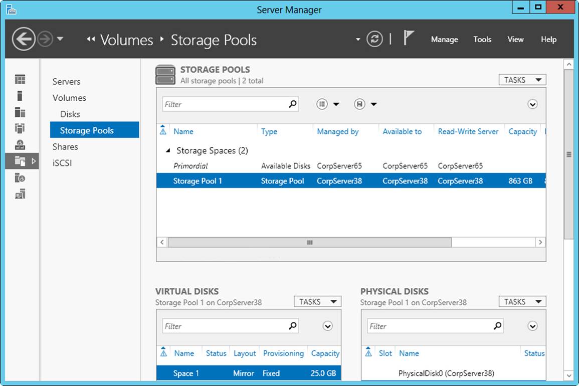 Create and manage storage pools.