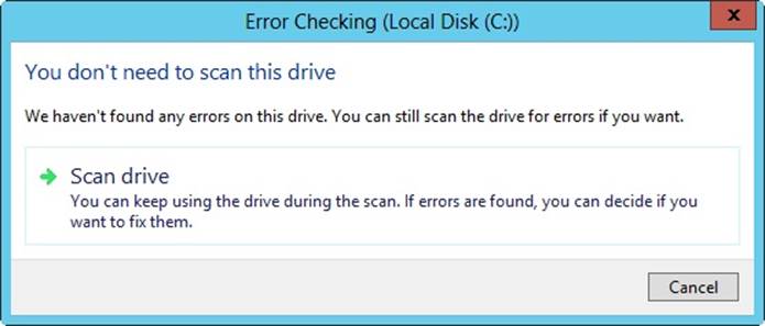 Use Check Disk to check a disk for errors and repair any that are found.