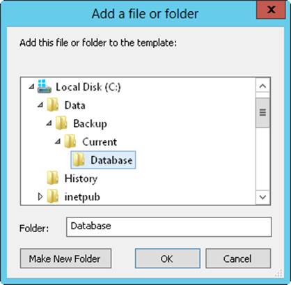 Select the file or folder path to secure.