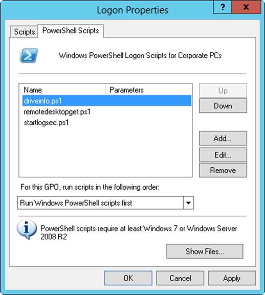 Add, edit, and remove user logon scripts by using the Logon Properties dialog box.