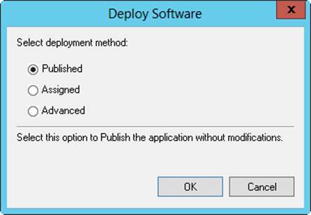 Select the deployment method.