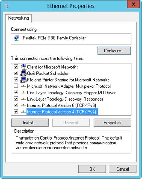 Install and configure TCP/IP protocols.