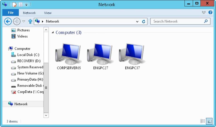 Use Network Explorer to browse network resources.