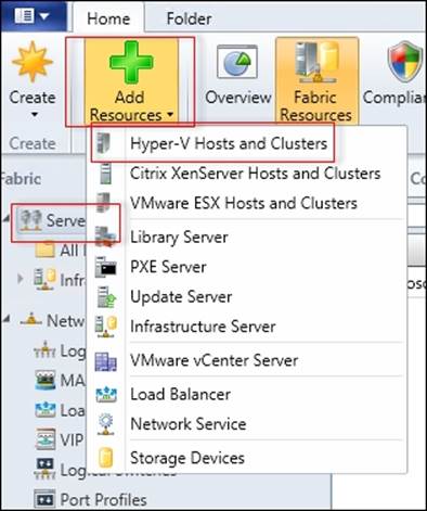 Adding Hyper-V host to the SCVMM server