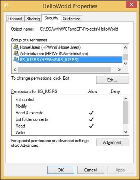Testing the WCF service hosted in IIS using the HTTP protocol